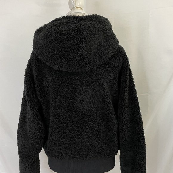 LULULEMON Oh So Sherpa Half Zip Hoodie Jacket Black Sz 6 - Picture 6 of 9